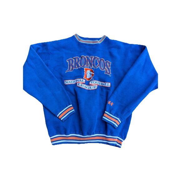 Vintage Denver Broncos Sweatshirt Size Large Y2K Football NFL 90s Rare Y2K - Picture 1 of 6
